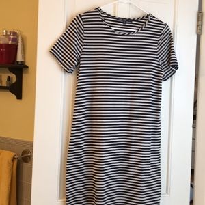 Marshall’s navy and white striped dress